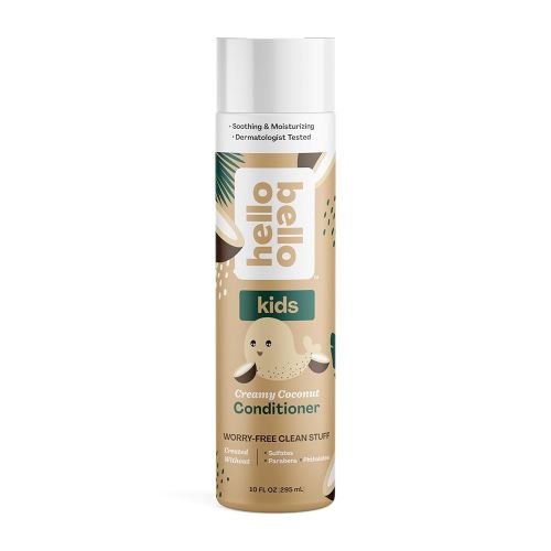 Hello Bello Kids Conditioner, Gentle Hypoallergenic Tear-Free Formula, Vegan and Cruelty-Free, Creamy Coconut Scented, 10 fl oz
