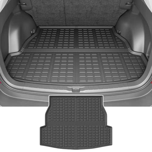 powoq Trunk Mat Compatible with 2019 2020 2021 2022 2023 2024 2025 Toyota RAV4 Cargo Mat TPE Cargo Liner Trunk Liner Replacement for 2019-2025 Toyota RAV4 Accessories (Fit 2019-2025,Rear Trunk Mat)