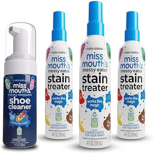 Miss Mouth's Messy Eater Stain Treater 3 pack and Messy Steppers Shoe Cleaner