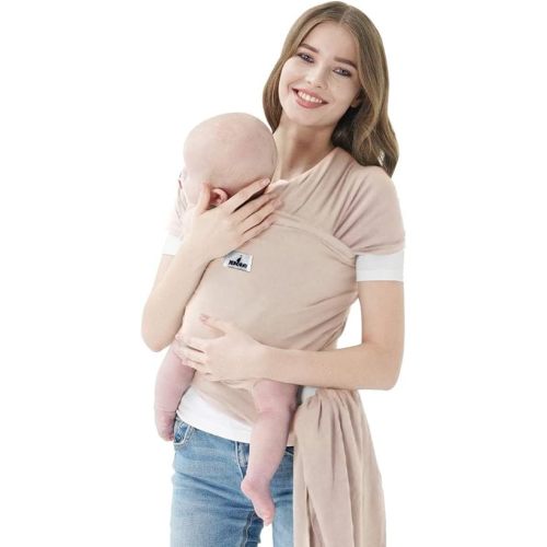 Baby Wraps Carrier, Jeroray Baby Carrier,Hands Free Infant Carrier, Lightweight,Breathable,Softness,Stone Grey