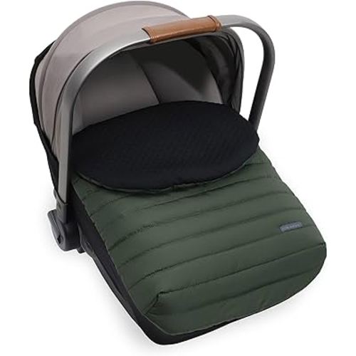 Little Unicorn Winter Car Seat Cover | Premium Insulated Fabric | Universal Fit & Easy to Install | Travel Bag Included (Dark Green)