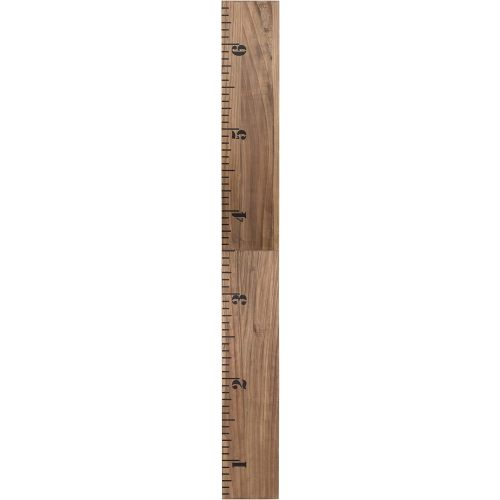 Kate and Laurel Growth Chart 6.5' Wood Wall Ruler, Rustic Brown