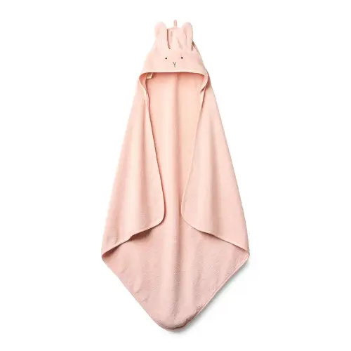 Baby Hooded Towel – Organic Cotton Baby Bath Towels – Baby Towels, Baby Bath Towels for Baby Girl, 32" x 32" Super-Soft and Absorbent Baby Towels for Newborn (Rabbit - Blush)