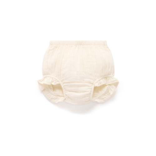 White Ruffle Bloomers - Baby Bottoms - Purebaby - Purebaby
