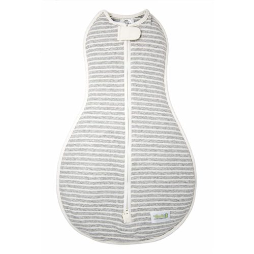 Woombie Original Baby Swaddling Blanket - Soothing, Cotton Baby Swaddle with Zipper - Wearable Newborn Blanket, Twilight Stripes, 5-13 lbs