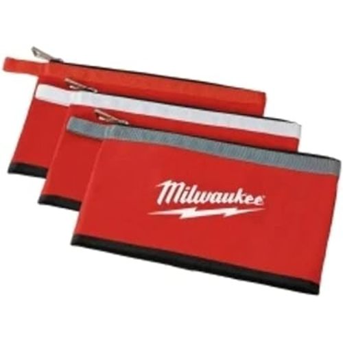Milwaukee 48-22-8193 Canvas Zipper Pouch (3 Pack)