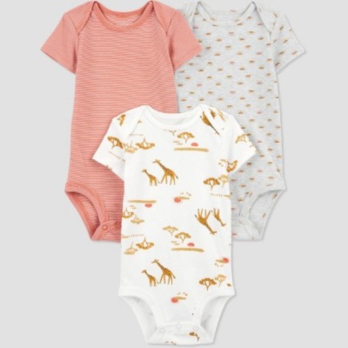 Carter's Just One You® Baby Boys' 3pk Bodysuit, Color: Brown/White, Size: 3M