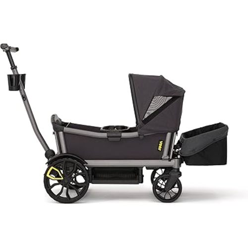 Veer Cruiser City XL Essentials Bundle | Premium 4 Seater Urban Stroller Wagon for Kids | Fully Collapsible | Hose Washable | Includes Cruiser City XL + Retractable Canopy + Storage Basket
