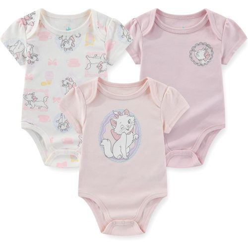 Disney The Aristocats Marie the Cat Baby Girls 3 Pk Bodysuit for Infants
