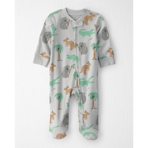 Baby Organic Cotton Sleep & Play Pajama in Aussie Friends - 3 OR 6 Months