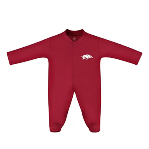 Arkansas Razorbacks CARDINAL Baby Footed Romper Pajamas - 35011045