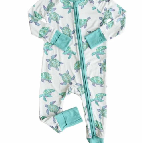 Totally Turtles Convertible Zip Romper | Caden Lane