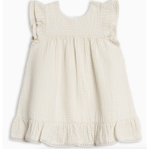 Lorena Seersucker Double Ruffle Sleeve Dress