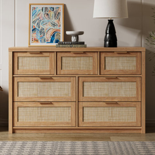 Millwood Pines Arianna 52.7" W 7-Drawer Dresser & Reviews | Wayfair