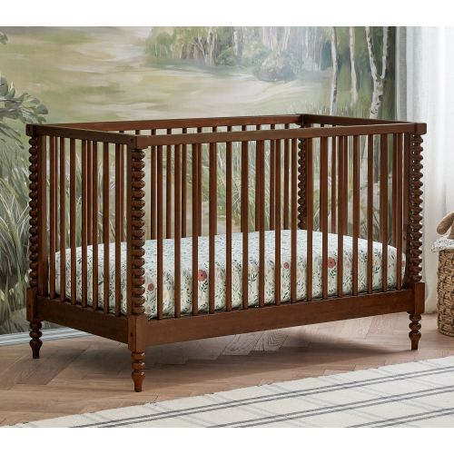 Chris Loves Julia Turned Wood Convertible Crib | Heritage Walnut