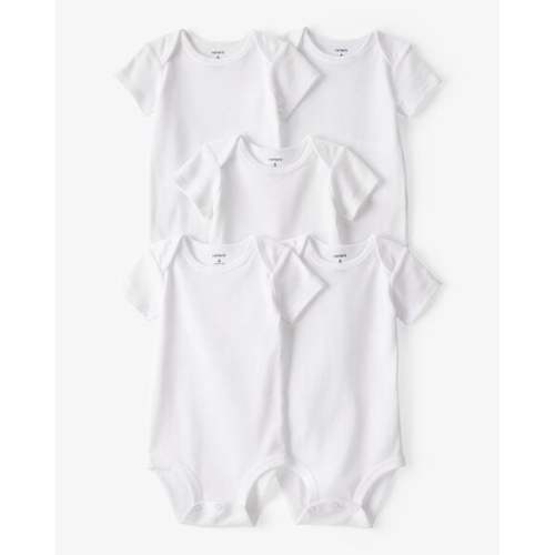 Baby 5-Pack Short-Sleeve Bodysuits - White - Carter's | Carter's