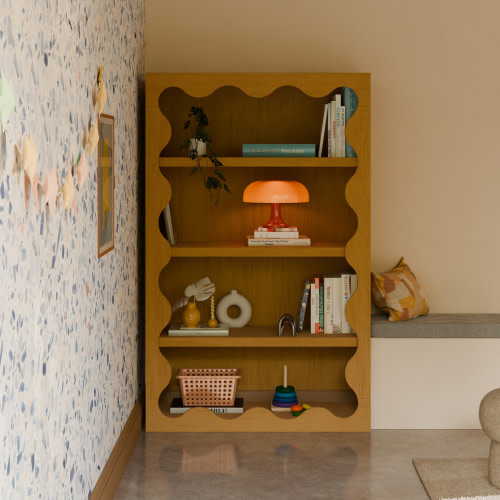 babyletto Lido Wave Bookcase - Honey