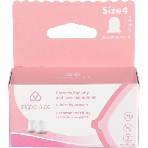 Supple Cups for Flat, Shy and Inverted Nipples (Size 4)