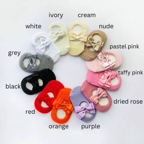 Baby Girl Bow Socks, Christening Flower Girl Gifts (6-24m), First Birthday Gift