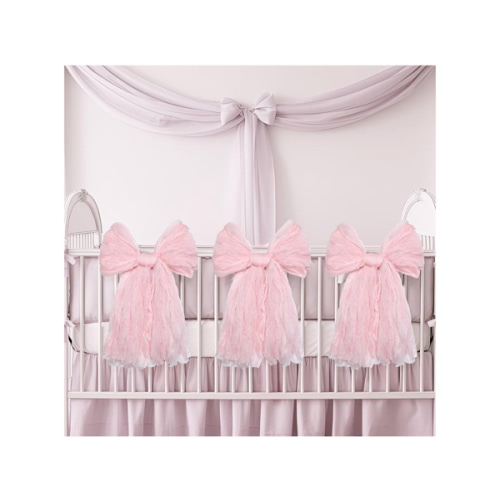 XunYee 3 Pack Large Pink Bows for Decoration 10 x 18 Inches Giant Big Crib Pink Bow Nursery Decor Coquette Party Decor for Wall Birthday Bachelorette Baby Shower Bridal Shower Wedding Supplies