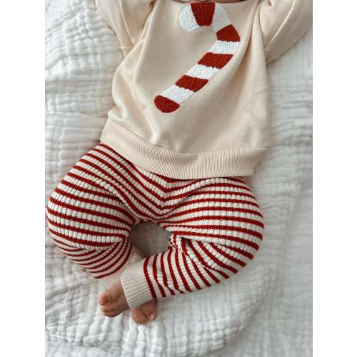 Candy Cane Striped Leggings