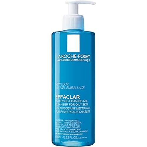 La Roche-Posay Effaclar Purifying Foaming Gel Cleanser for Oily Skin, With Zinc Pidolate To Remove Excess Oil, Alcohol Free & Oil Free, Face Wash For Oily Skin, Dermatologist & Sensitive Skin Tested​