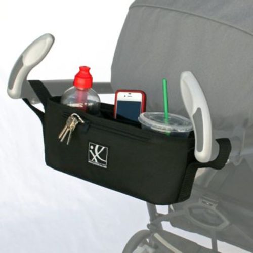 J.L. Childress Parent Tray for Strollers with Chevron Lining in Black - BLACK - NO SIZE