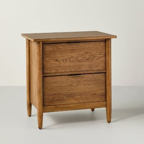 2 Drawer Modern Wood Nightstand - Hearth & Hand™ with Magnolia