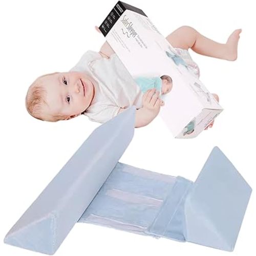 Baby Side Sleeper Weddge Breathable Pillow, Removable and Washable Breathable Bedding Set Bedding for Back, Stomach or Side Sleepers