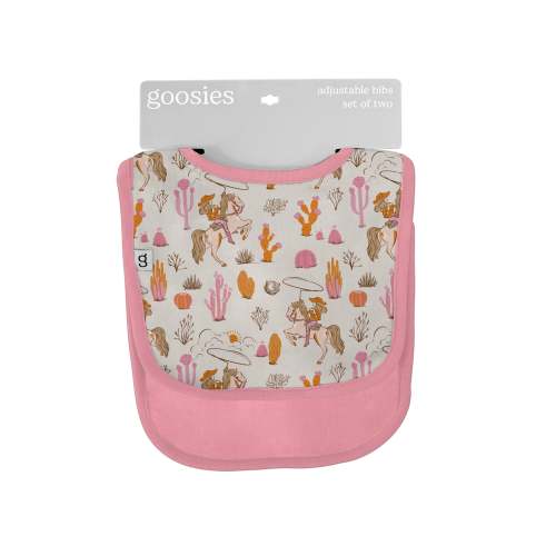 Bib Set of 2, Saddle Up, Cowgirl Toile