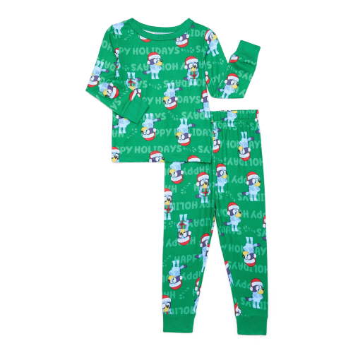 Character Toddler Christmas Snug Fit Top and Pants, 2-Piece Pajama Set, Sizes 12M-5T