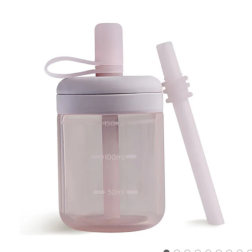 Silicone Training Cup with Straw