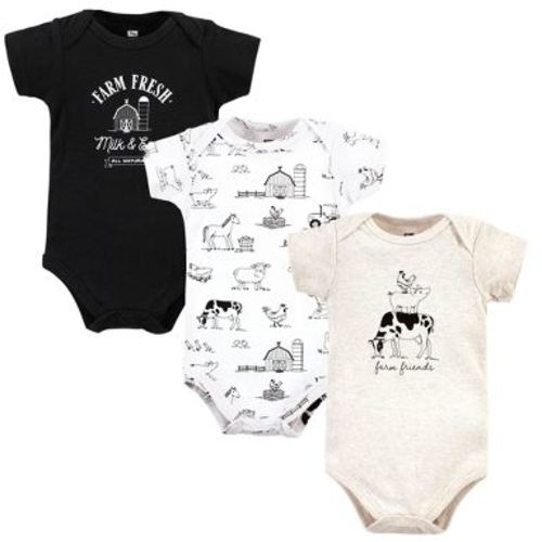 Hudson Baby Cotton Bodysuits, Farm Friends, 18-24 Months
