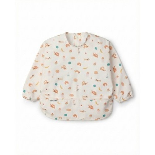 Loulou Lollipop Long Sleeve Bib - French Breakfast