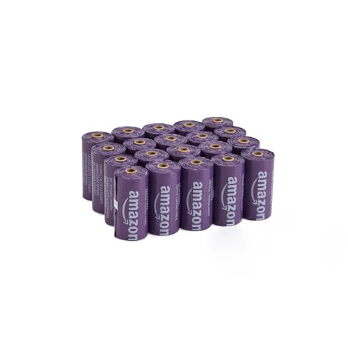 Amazon Basics Premium Lavender Scented Standard Dog Waste Bags, 300 Count (15 Pack of 20)