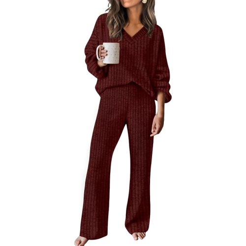 Lounge Sets for Women Cozy Travel Matching Sweater Fall Outfits