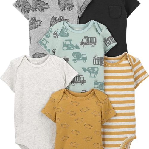 Simple Joys by Carter's Baby-Boys 6-Pack Short-Sleeve Bodysuit