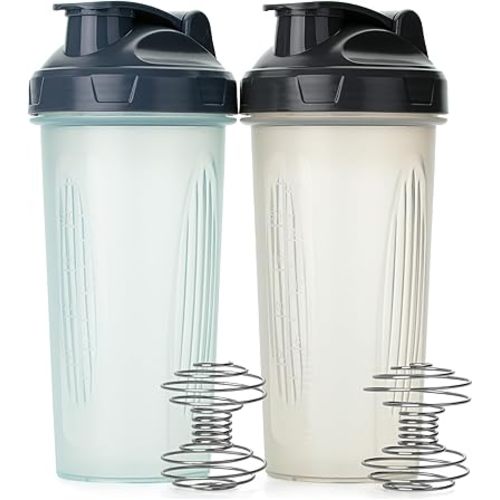 Mr. Pen- Protein Shaker Bottles, 2 Pack, 28 oz, Shaker Bottles with Leak-Proof Flip-Top Lid, Wire Whisk Ball for Smooth Mixing, Ideal for Protein Shakes, Smoothies, and Supplements