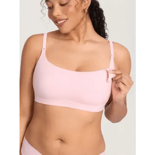Cotton Scoop Neck Nursing Bralette