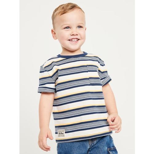 Oversized Short-Sleeve Pocket T-Shirt for Toddler Boys