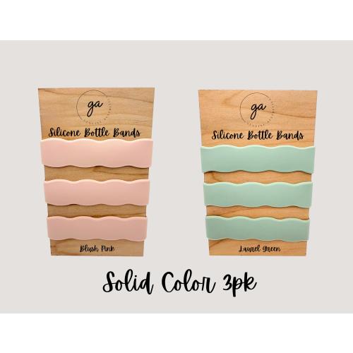 3 pack of Silicone Bottle Labels, Reusable Name Labels for Sippy Cup, Water Bottle Label, Tumbler Label, Daycare Bottle Label