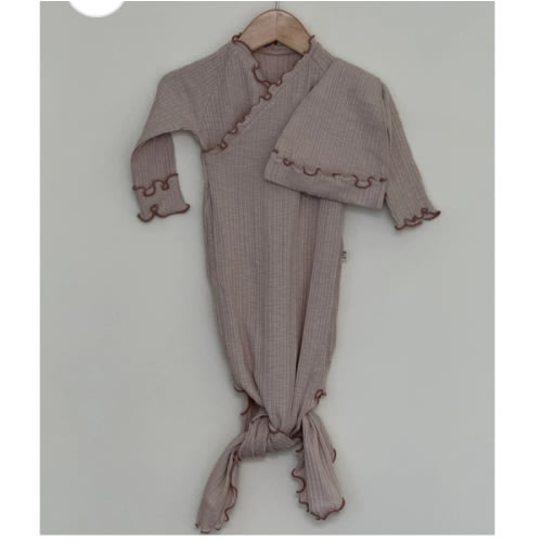 Daphne Tail Bonnet Set - Beige beige / 0-3M