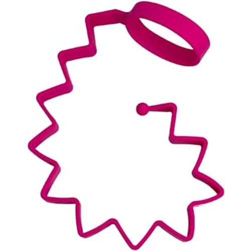 Busy Baby Bottle Bungee - Sippy Cup Strap - Keeps Bottles and Sippy Cups Off The Floor - Food Grade Silicone - Dishwasher Safe (Pink)