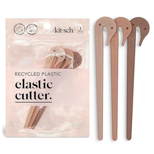 Kitsch Elastic Hair Tie Cutter Tool – Gentle, No Pull For Easy Elastic Bands For Hair Removal | Hair Rubber Bands Cutter | Ideal Gifts for Women & Mothers Day Gifts For Mom – Multicolor, 3pc Set