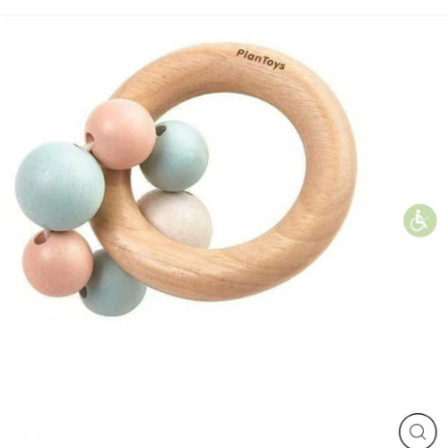 Plan Toys Beads Rattle Pastel – The Natural Baby Company