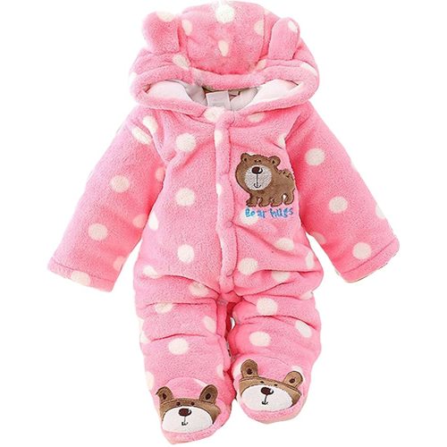 Gaorui Newborn Baby Jumpsuit Outfit Hoody Coat Winter Infant Rompers Toddler Clothing Bodysuit