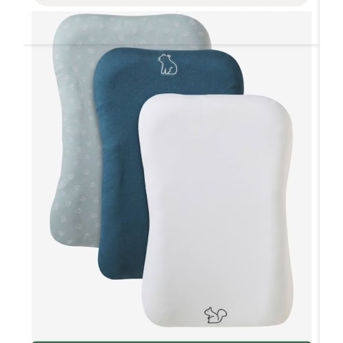 Set of 3 Changing Mattress Covers - grey blue, Nursery