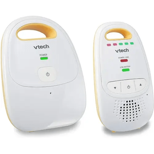VTech Audio Baby Monitor — No Static DECT 6.0, No WiFi, Hack-Proof | 8Hr Battery, Belt Clip, 1000ft Range, 5-Level Sound Indicator | DM111