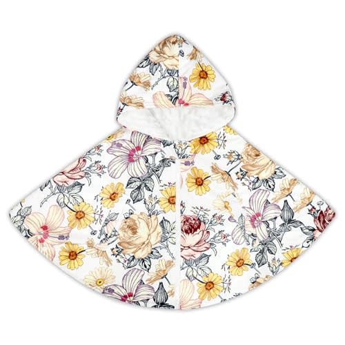 HNHUAMING Baby Car Seat Poncho For Boys Girls, Ultra Soft Toddler Hooded Poncho Cloak
