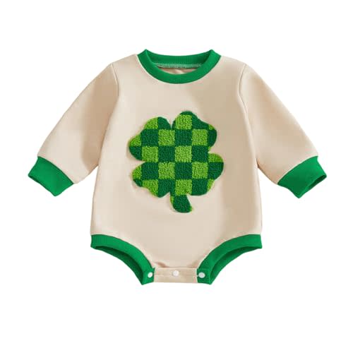 VISGOGO Newborn Infant Baby Boy Oversized Romper Sweater Bodysuits Coming Home Outfit Neutral Clothes